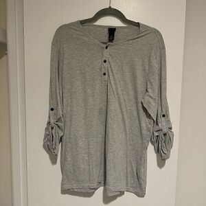 H&M Gray Long Sleeve Top Size L